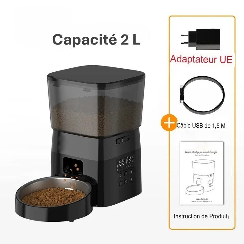 Mangeoire automatique premium | Repas Programmés pour chiens & chats heureux