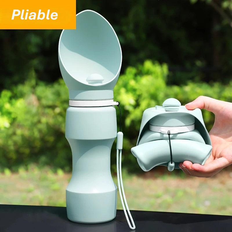 Bouteille d’eau pour animaux – Pliable, Étanche & Portable pour chien et chat en voyage