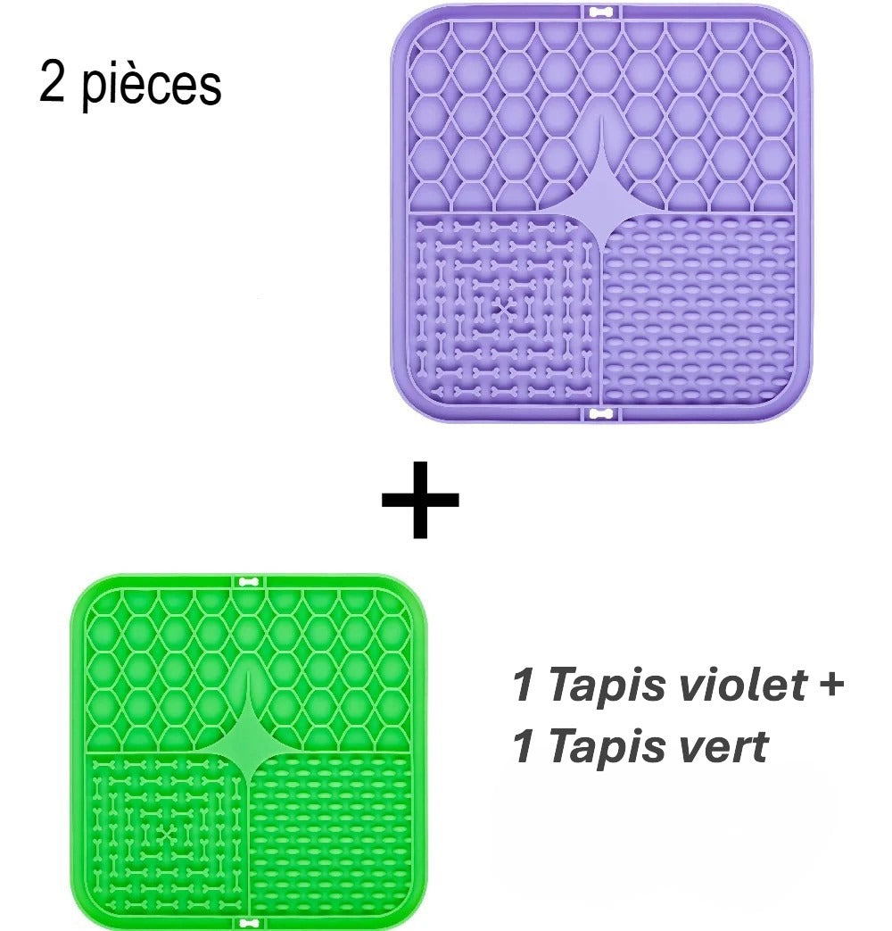 Tapis à lécher pour chien – Silicone antidérapant, anti-stress et alimentation lente