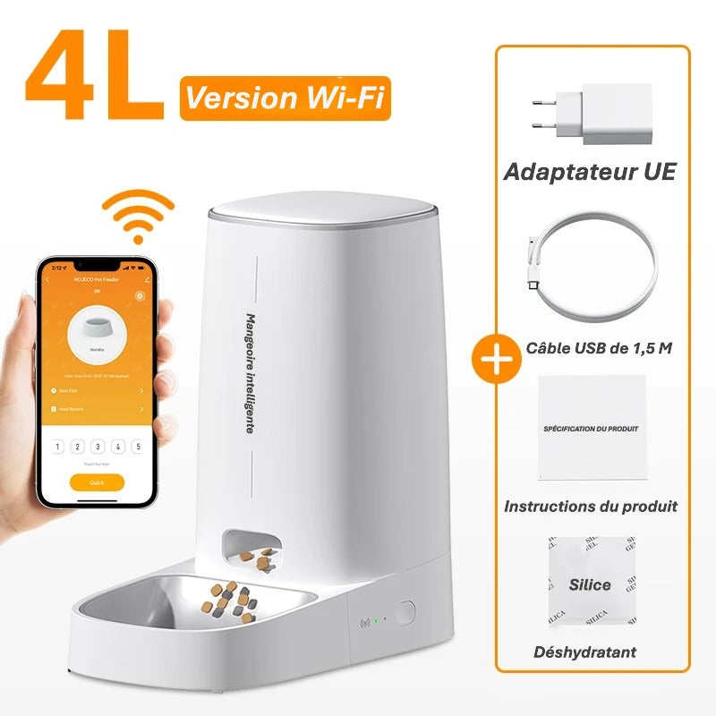 Mangeoire automatique intelligente pour chien & chat | Repas programmés & Sérénité quotidienne