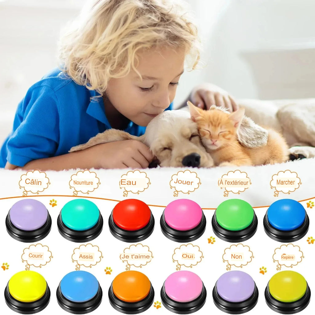 Boutons vocaux intelligents pour animaux | Communication & Dressage ludique