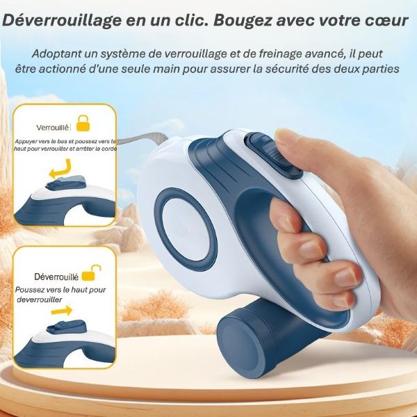 Laisse Rétractable Automatique pour Chien & Chat | Marche, Voyage & Randonnée