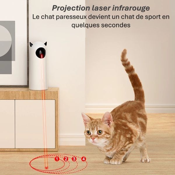 Jouet Interactif Intelligent pour Chats & Chiens | Laser LED Automatique & Portable