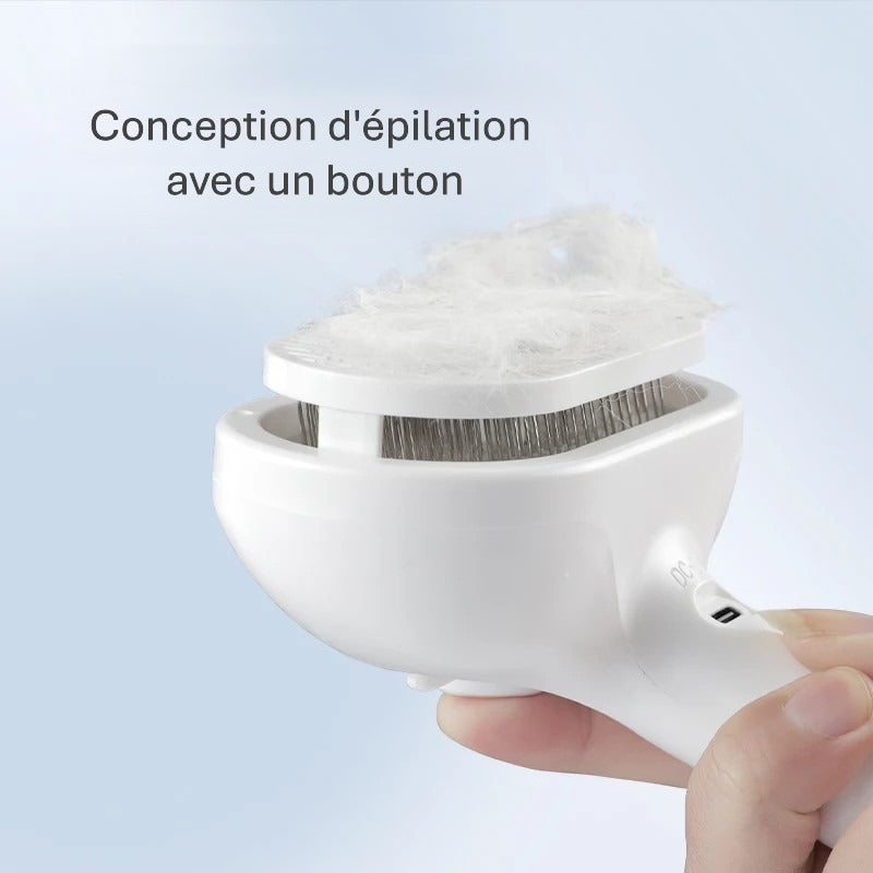 Brosse vapeur 2-en-1 pour chiens & chats | Hygiène, Confort, Brillance