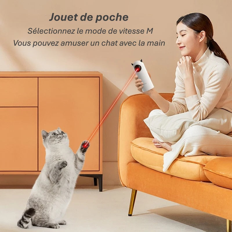 Jouet Interactif Intelligent pour Chats & Chiens | Laser LED Automatique & Portable