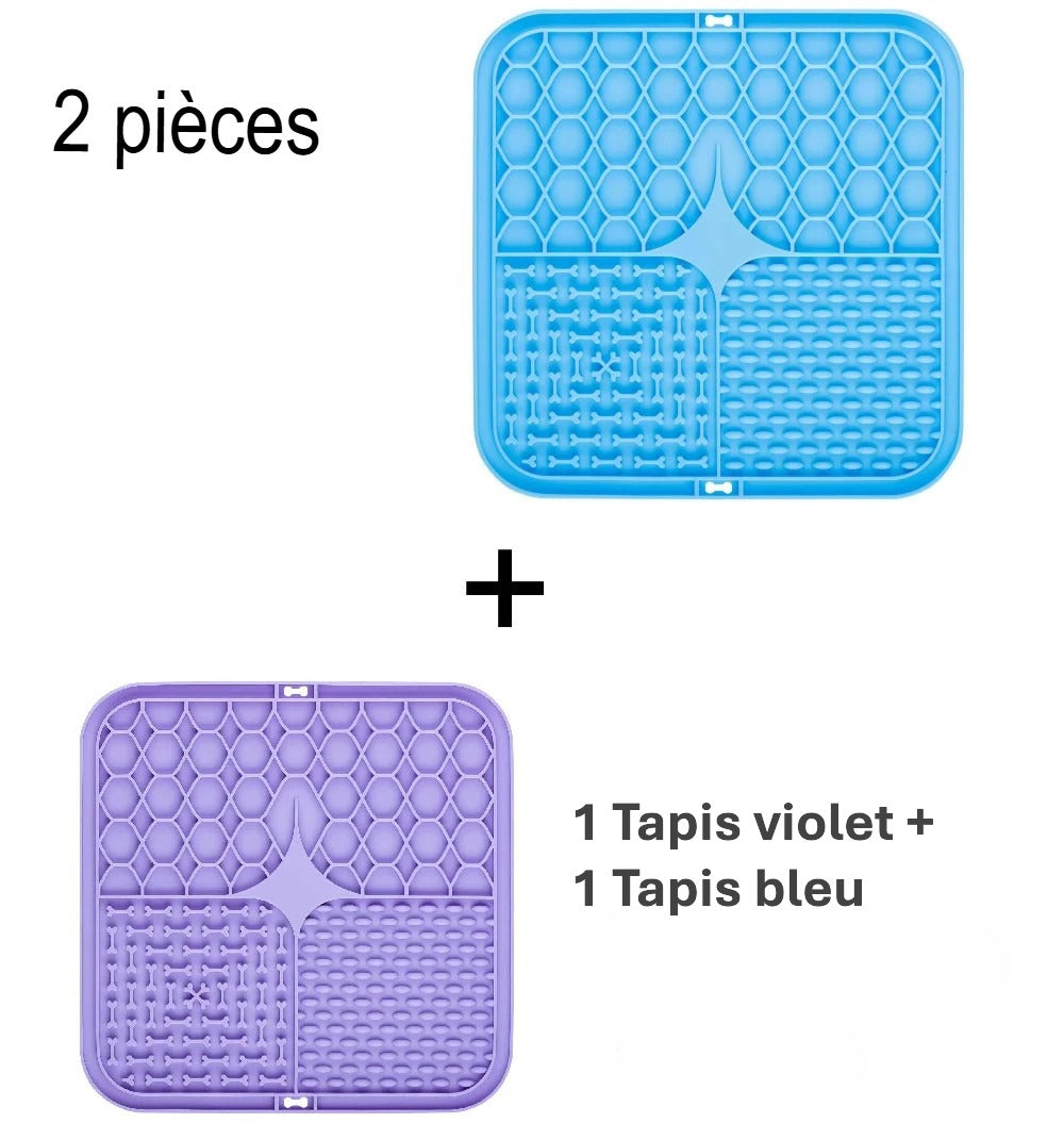 Tapis à lécher pour chien – Silicone antidérapant, anti-stress et alimentation lente