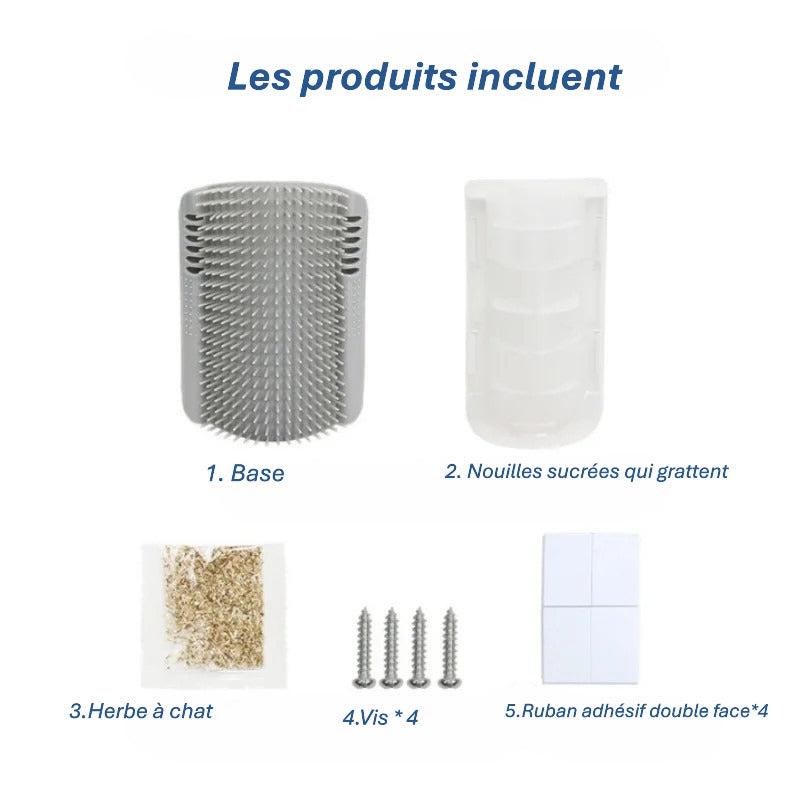 Brosse de massage autonettoyante pour chat | Soin doux & Relaxation