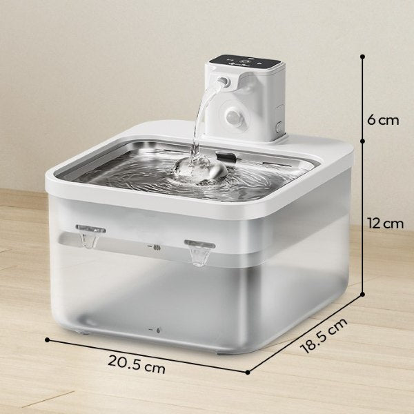Fontaine à eau automatique en acier inoxydable pour chat |Eau pure et fraîche en Continu