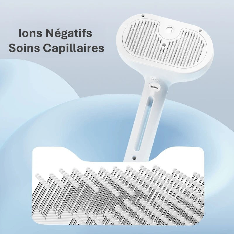 Brosse vapeur 2-en-1 pour chiens & chats | Hygiène, Confort, Brillance