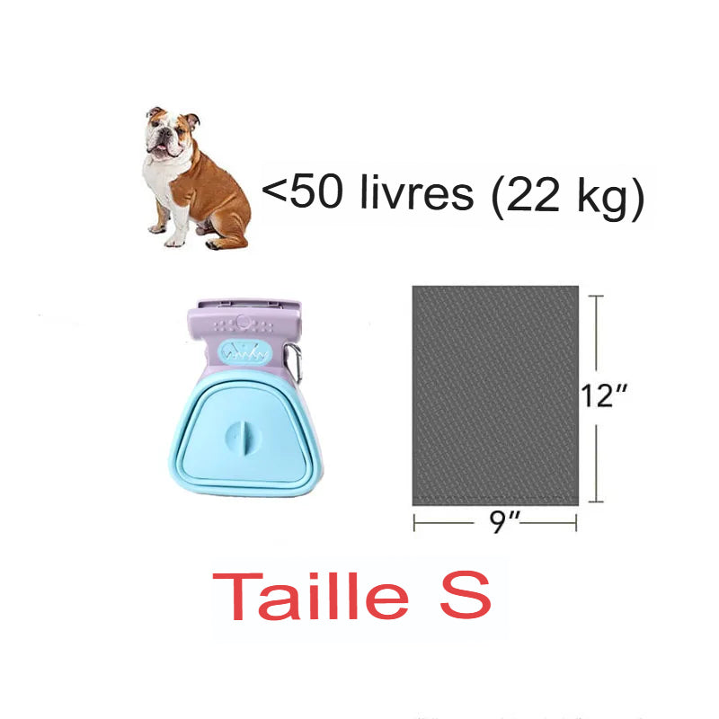 Ramasse Crottes Pliable de promenade et voyage pour Chien | Compact, Pratique & Écologique