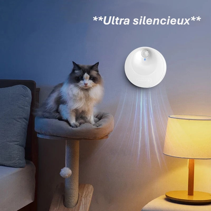 Désodorisant intelligent pour litière de chat – Purificateur automatique, rechargeable & Silencieux