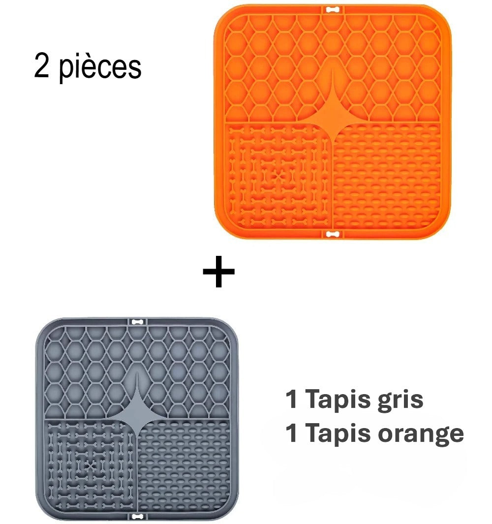 Tapis à lécher pour chien – Silicone antidérapant, anti-stress et alimentation lente