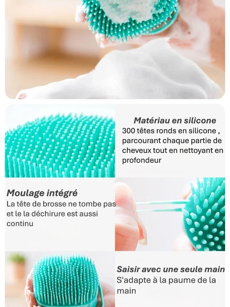 Brosse de bain douce en silicone pour animaux | Massage & Nettoyage efficace et doux