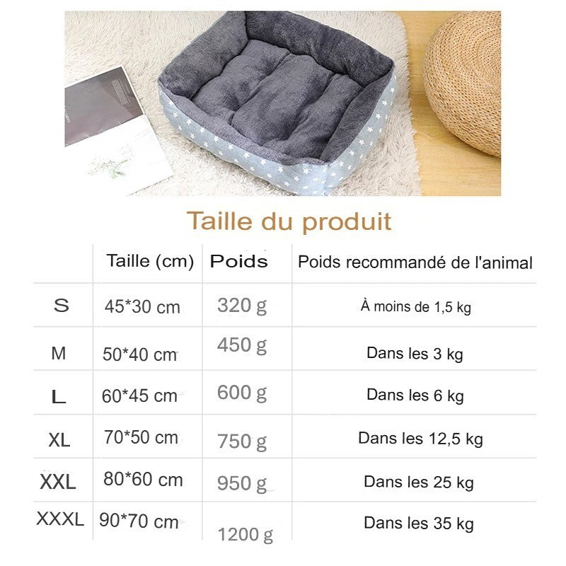 Grand lit douillet pour chien & chat | Tapis épais, panier respirant & Canapé confortable