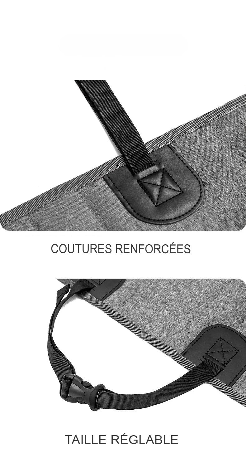 Hamac de voiture étanche pour chien & chat | Housse de siège pliable & sac de transport sécurisé