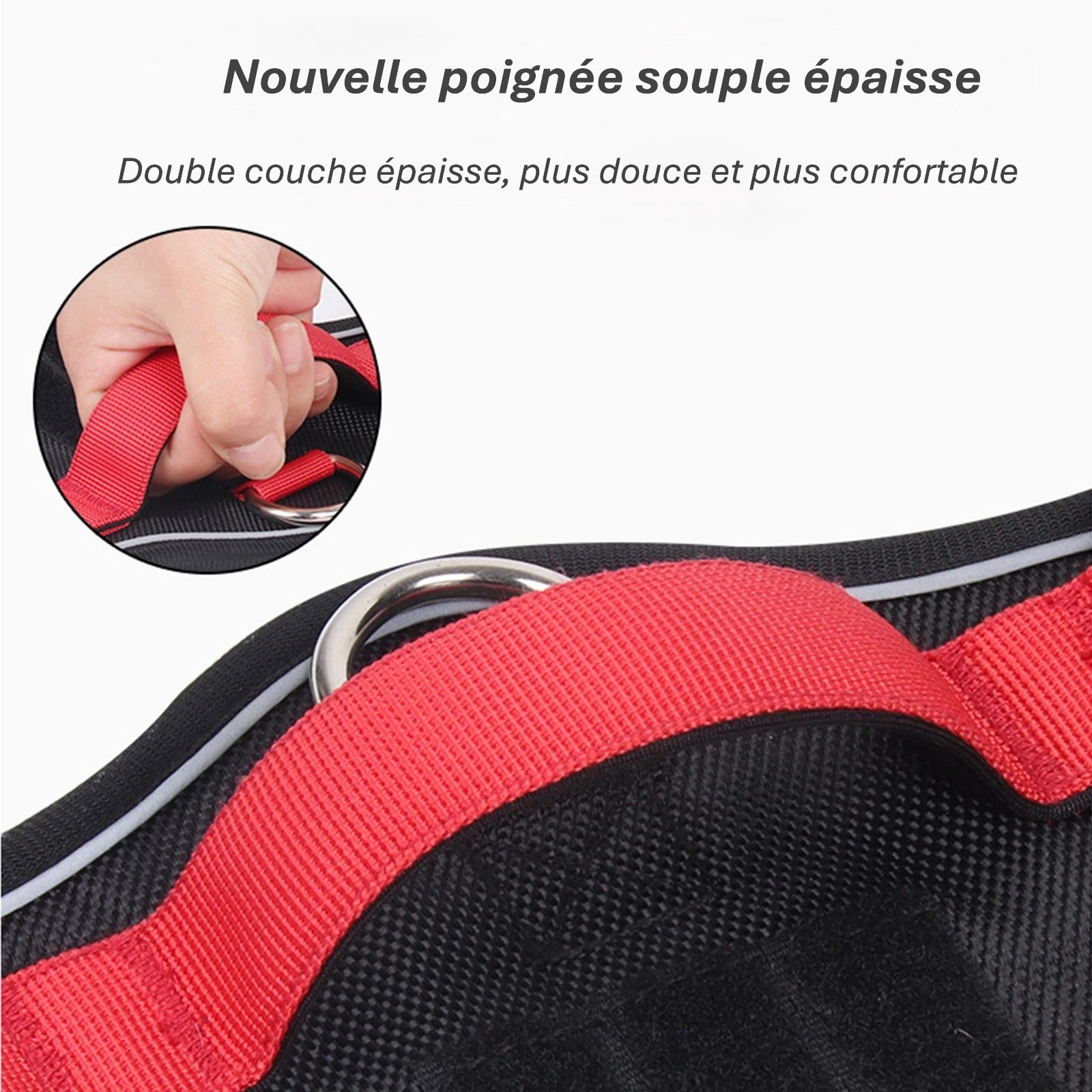 Harnais tactique réfléchissant pour grand chien – Gilet de sécurité imperméable anti traction