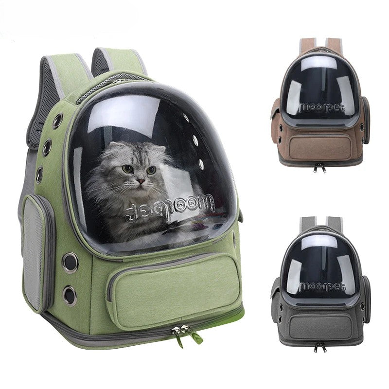 Sac à dos transparent pour chat & Petit chien | Transport aéré & Élégant en voyage