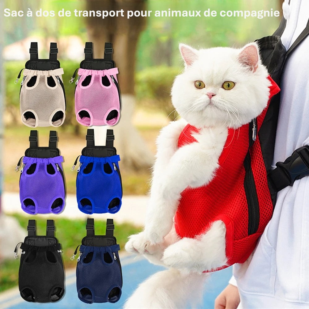Sac à dos réglable double épaule pour Chat & Chien | Transport confortable en voyage & Randonnée