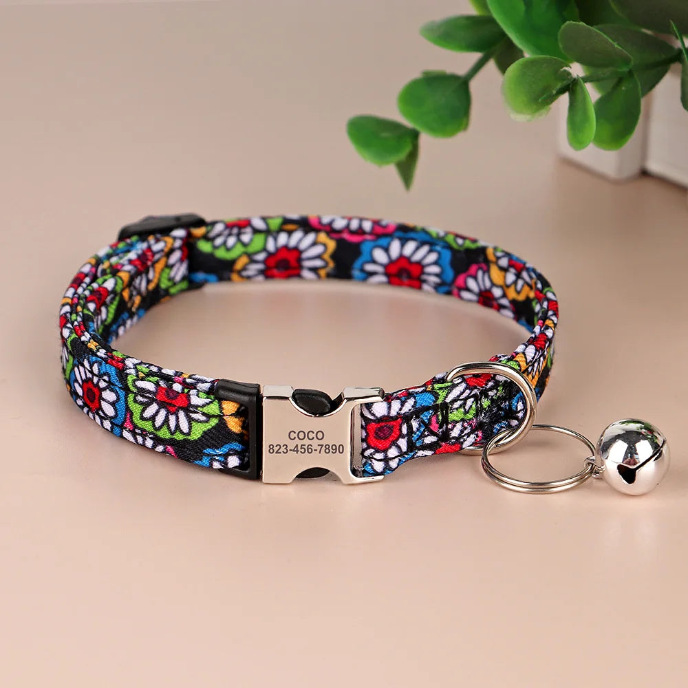 Collier anti perte pour chats & chiens | Gravure personnalisée gratuite, Clochette & Design ajustable.