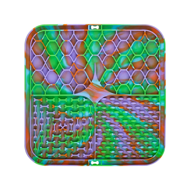 Tapis à lécher pour chien – Silicone antidérapant, anti-stress et alimentation lente