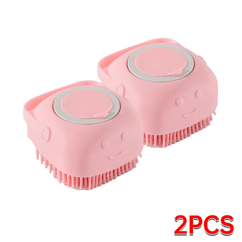 Brosse de bain douce en silicone pour animaux | Massage & Nettoyage efficace et doux