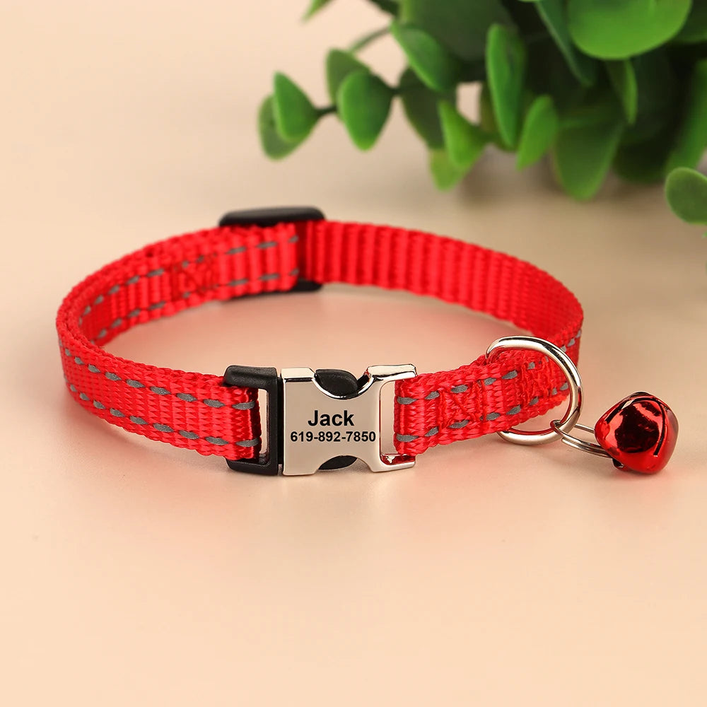 Collier anti perte pour chats & chiens | Gravure personnalisée gratuite, Clochette & Design ajustable.