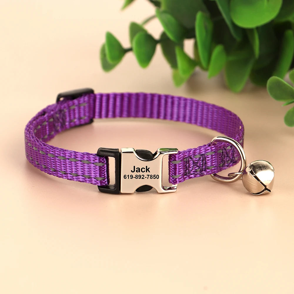 Collier anti perte pour chats & chiens | Gravure personnalisée gratuite, Clochette & Design ajustable.