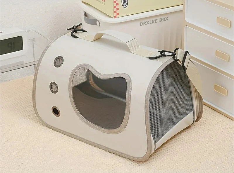 Sac de transport pliable pour chat & Petit chien | Bandoulière respirante & Design portable