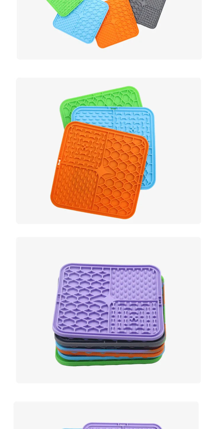 Tapis à lécher pour chien – Silicone antidérapant, anti-stress et alimentation lente