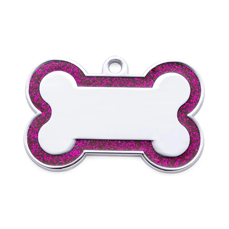 Médaille Pailletée Double Face Personnalisée pour Chien & Chat | Élégance & Sécurité