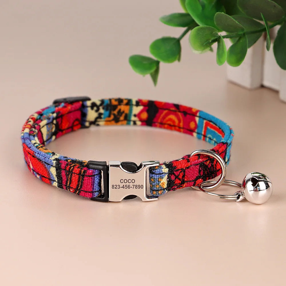 Collier anti perte pour chats & chiens | Gravure personnalisée gratuite, Clochette & Design ajustable.