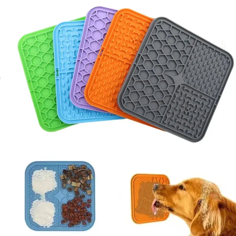 Tapis à lécher pour chien – Silicone antidérapant, anti-stress et alimentation lente