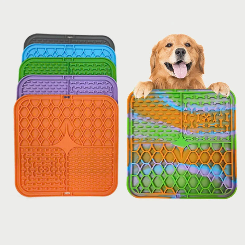 Tapis à lécher pour chien – Silicone antidérapant, anti-stress et alimentation lente