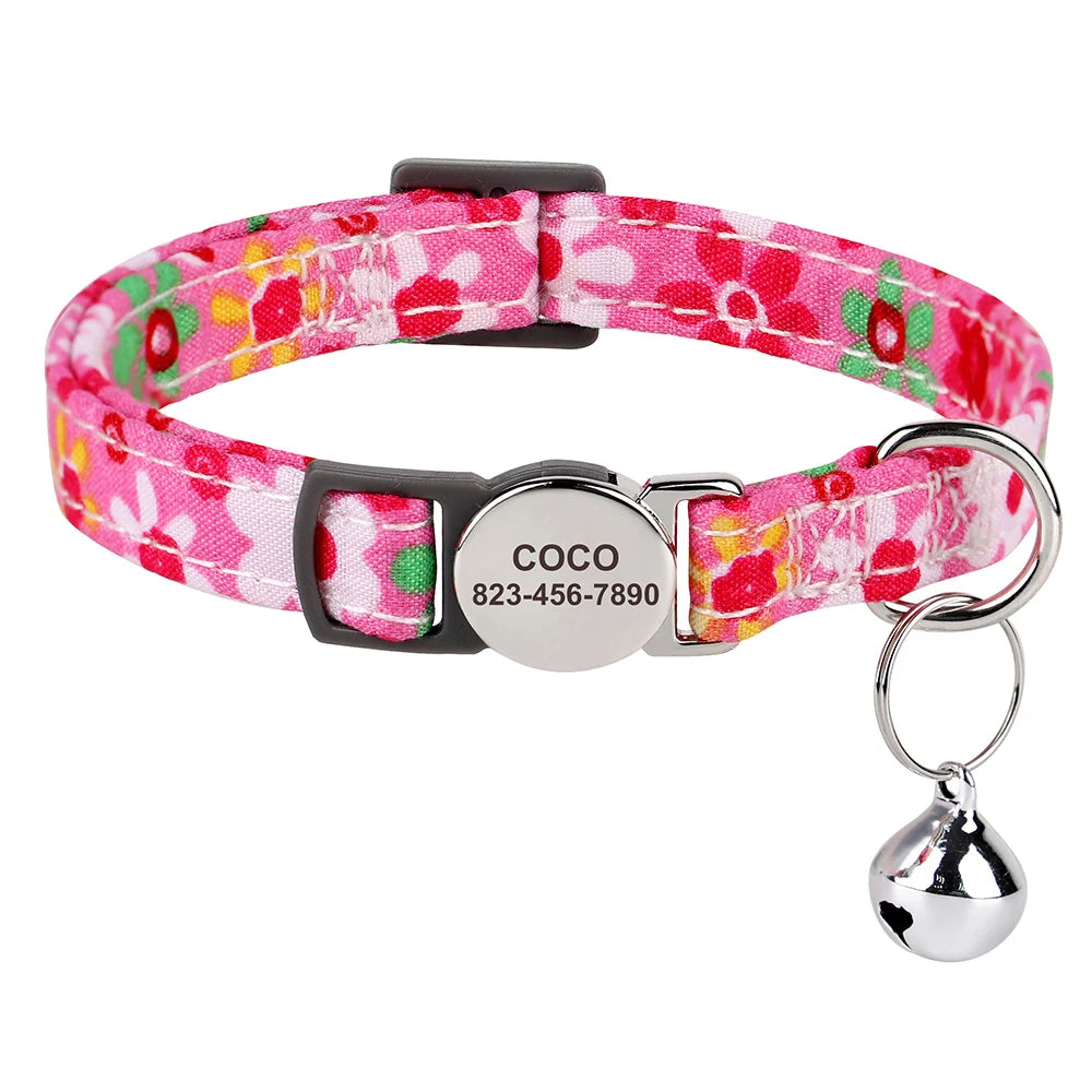 Collier anti perte pour chats & chiens | Gravure personnalisée gratuite, Clochette & Design ajustable.