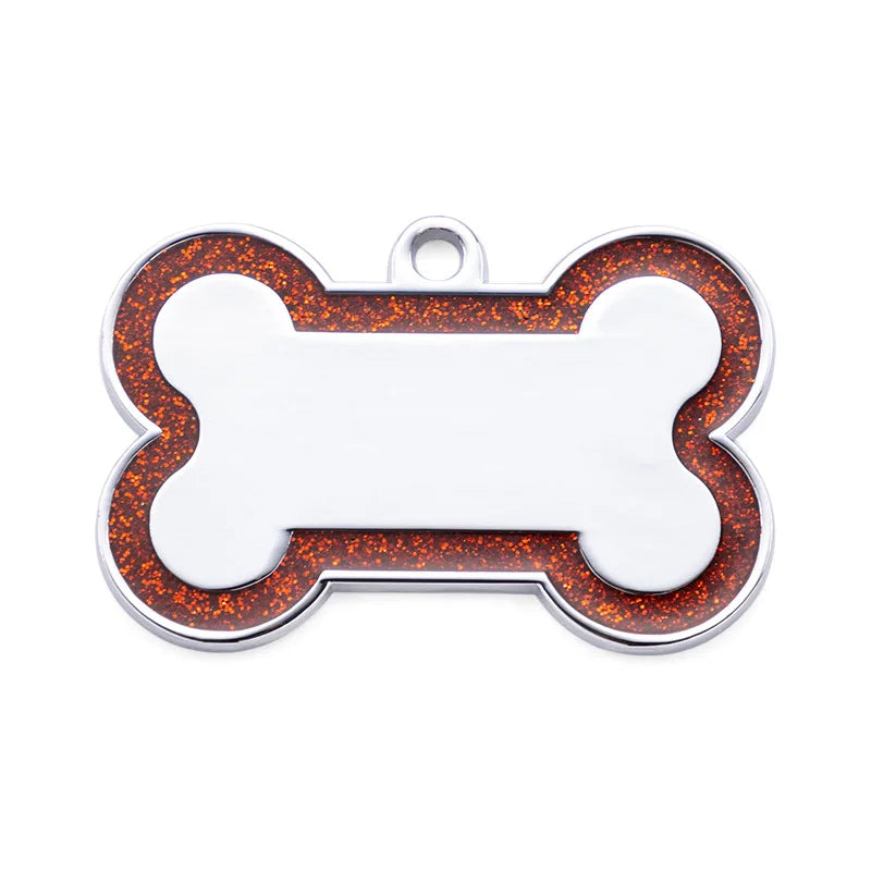 Médaille Pailletée Double Face Personnalisée pour Chien & Chat | Élégance & Sécurité