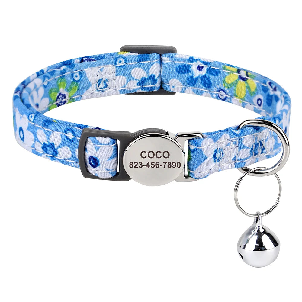Collier anti perte pour chats & chiens | Gravure personnalisée gratuite, Clochette & Design ajustable.