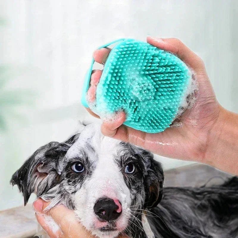 Brosse de bain douce en silicone pour animaux | Massage & Nettoyage efficace et doux