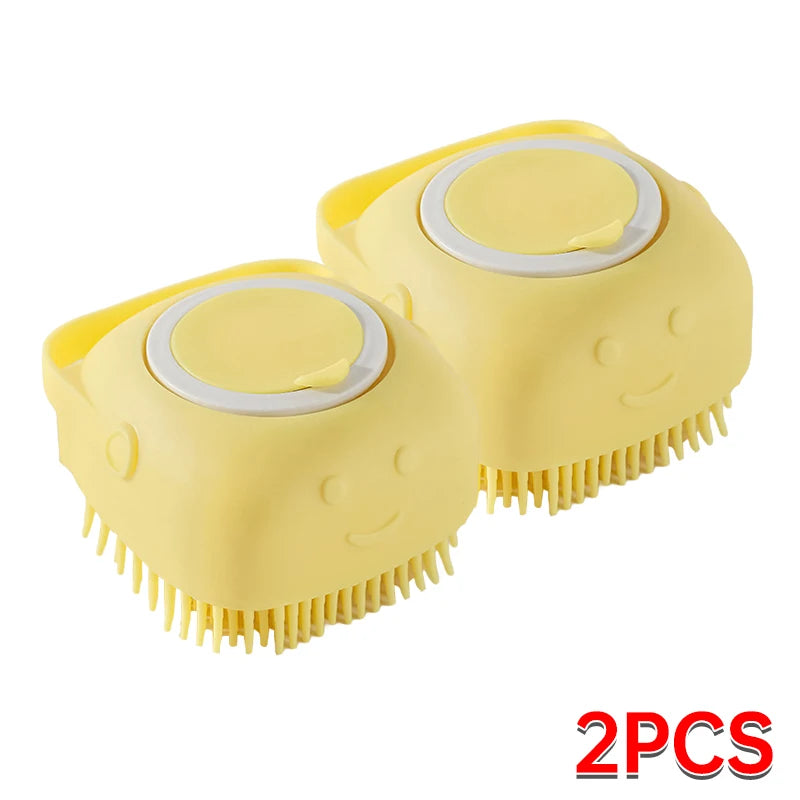 Brosse de bain douce en silicone pour animaux | Massage & Nettoyage efficace et doux