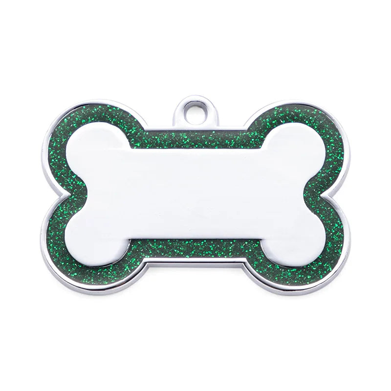 Médaille Pailletée Double Face Personnalisée pour Chien & Chat | Élégance & Sécurité