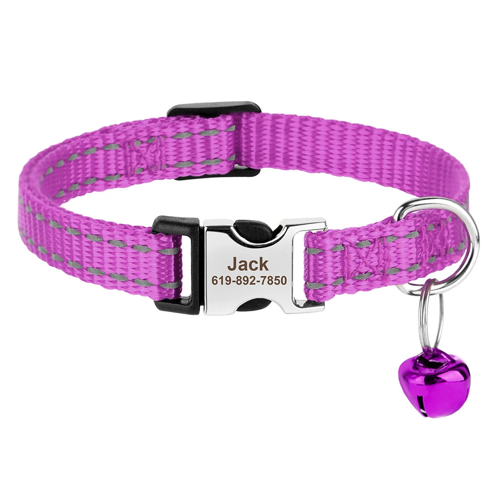 Collier anti perte pour chats & chiens | Gravure personnalisée gratuite, Clochette & Design ajustable.