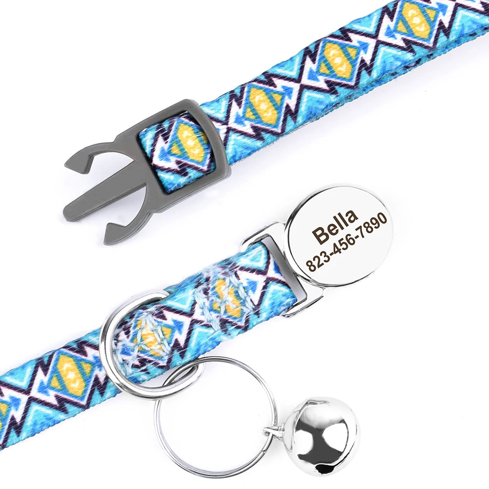 Collier anti perte pour chats & chiens | Gravure personnalisée gratuite, Clochette & Design ajustable.