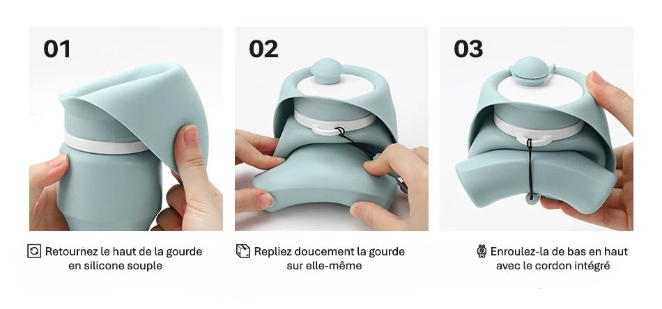 Bouteille d’eau pour animaux – Pliable, Étanche & Portable pour chien et chat en voyage