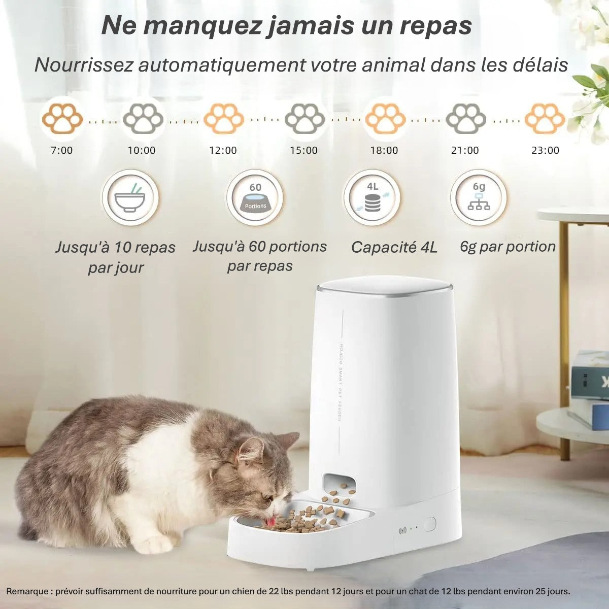 Mangeoire automatique intelligente pour chien & chat | Repas programmés & Sérénité quotidienne